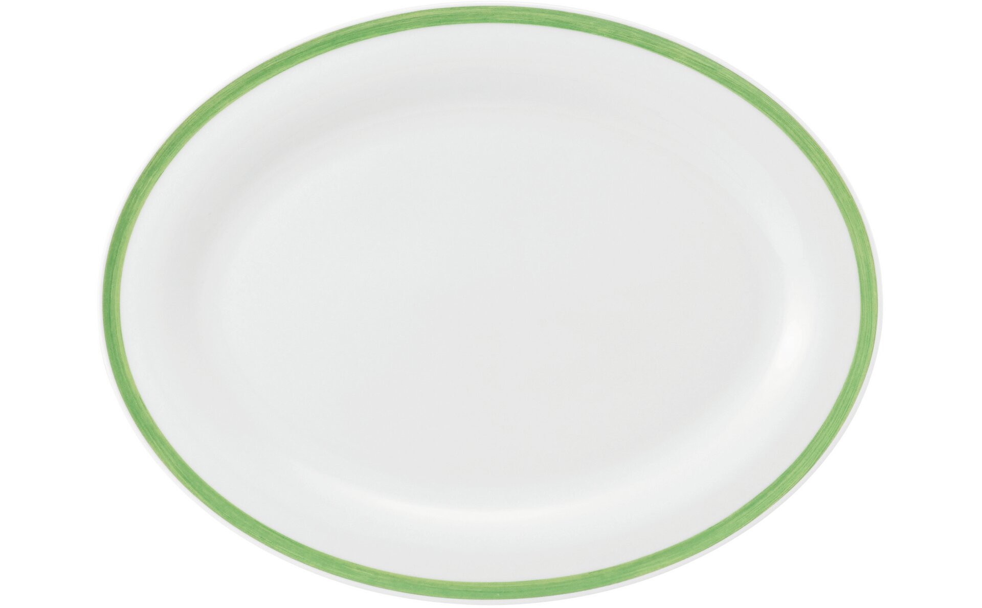 Community, Platte oval 311 x 239 mm Pinselband grün