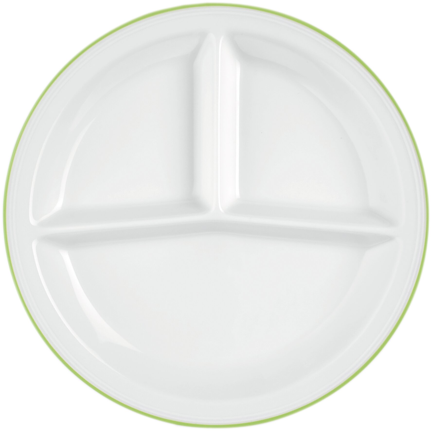 Vitalis, Platte rund 3 tlg. 258 x 254 mm grünes Band