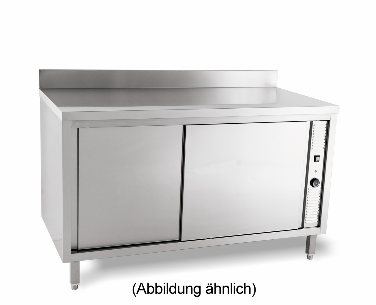 Wärmeschrank mit Flügeltüren mit 50 mm Aufkantung 1000 x 600 x 850 mm