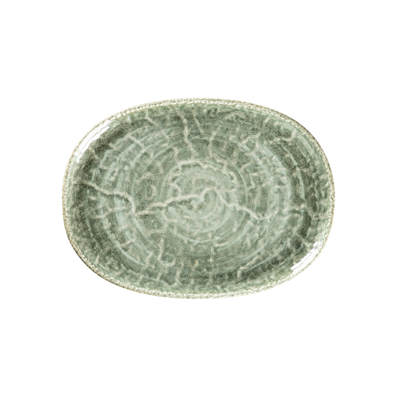 Krush, Coupplatte oval 280 x 205 mm Sage green