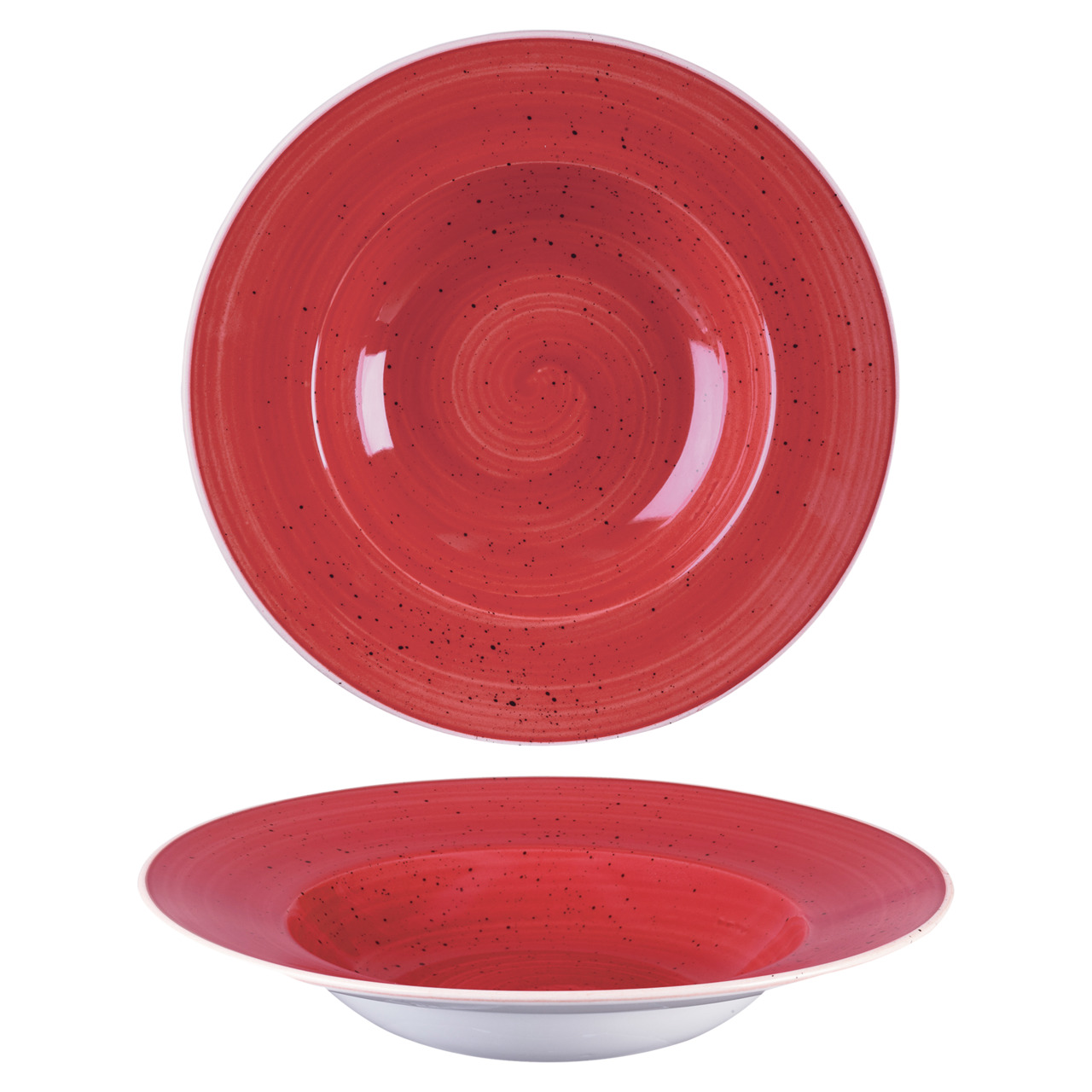 Stonecast, Teller tief mit breiter Fahne Profile ø 280 mm / 0,47 l Berry Red