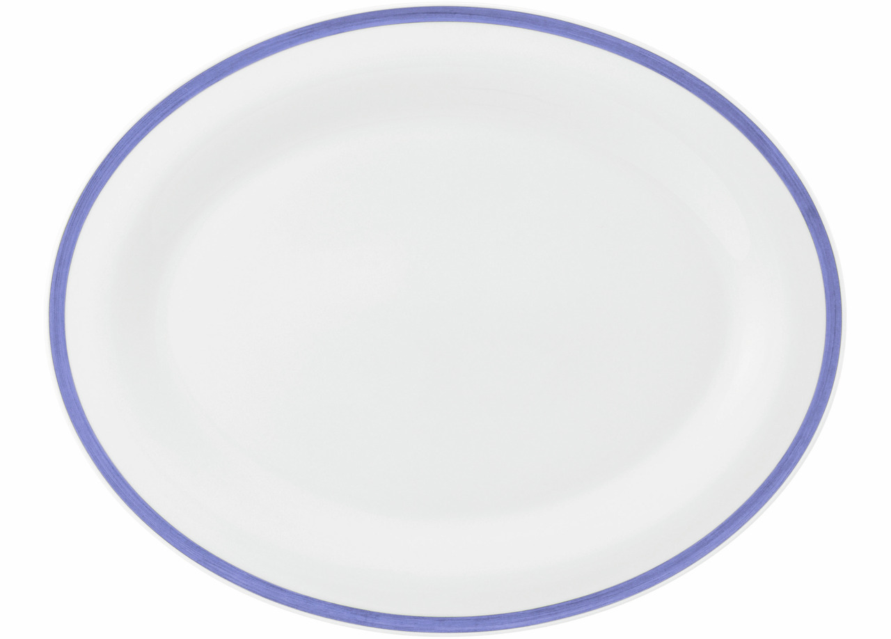 Community, Platte oval 352 x 279 mm Pinselband blau
