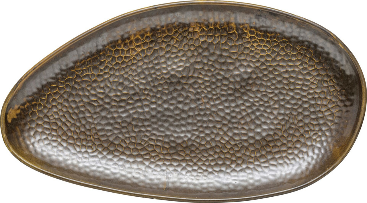 Porzellanserie "Rusty" Platte flach oval 38x21cm