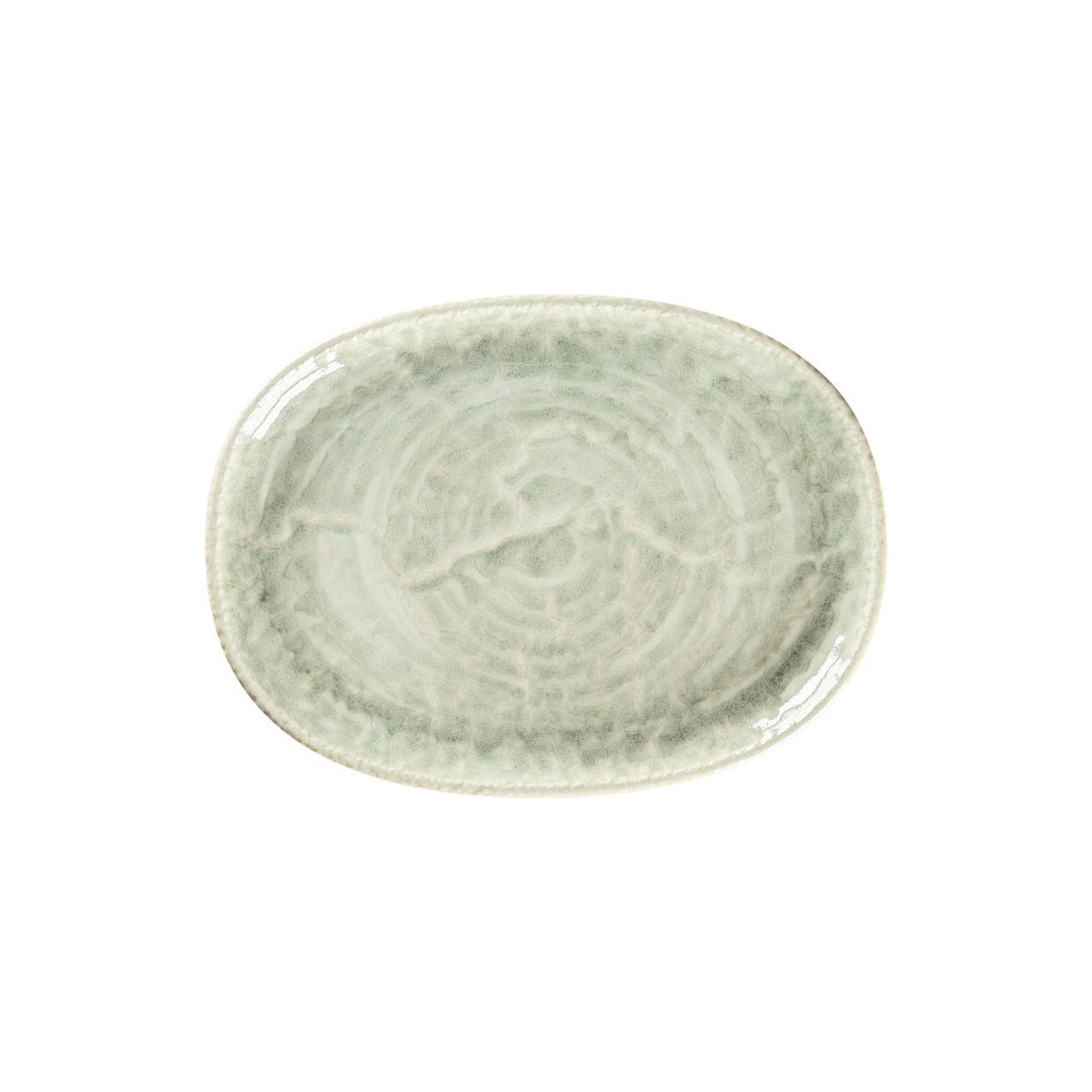 Krush, Coupplatte oval 250 x 190 mm Celadon green