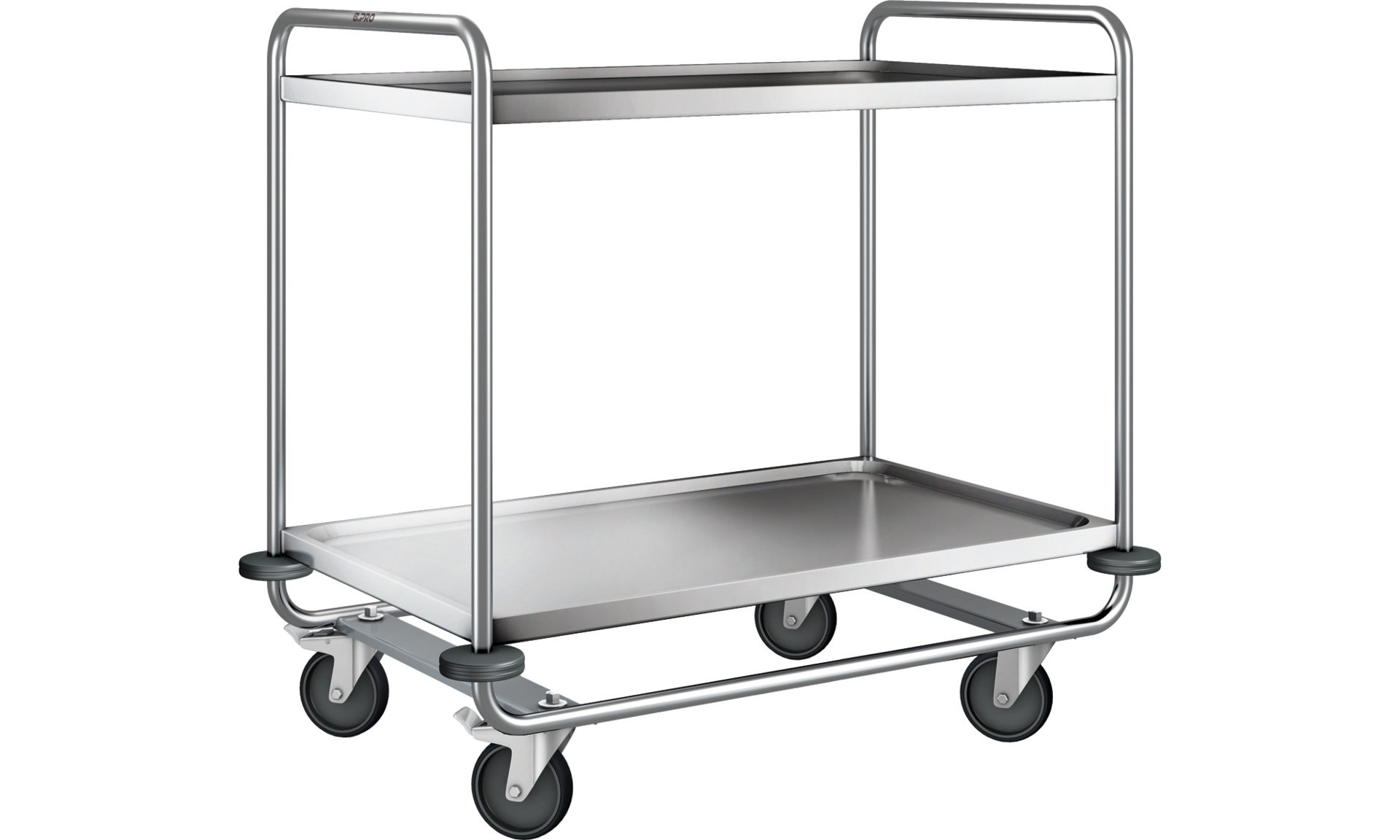 Servierwagen 2 Borde / 1000 x 600 mm / mit Rollen stahlverzinkt/Tragkraft 160kg