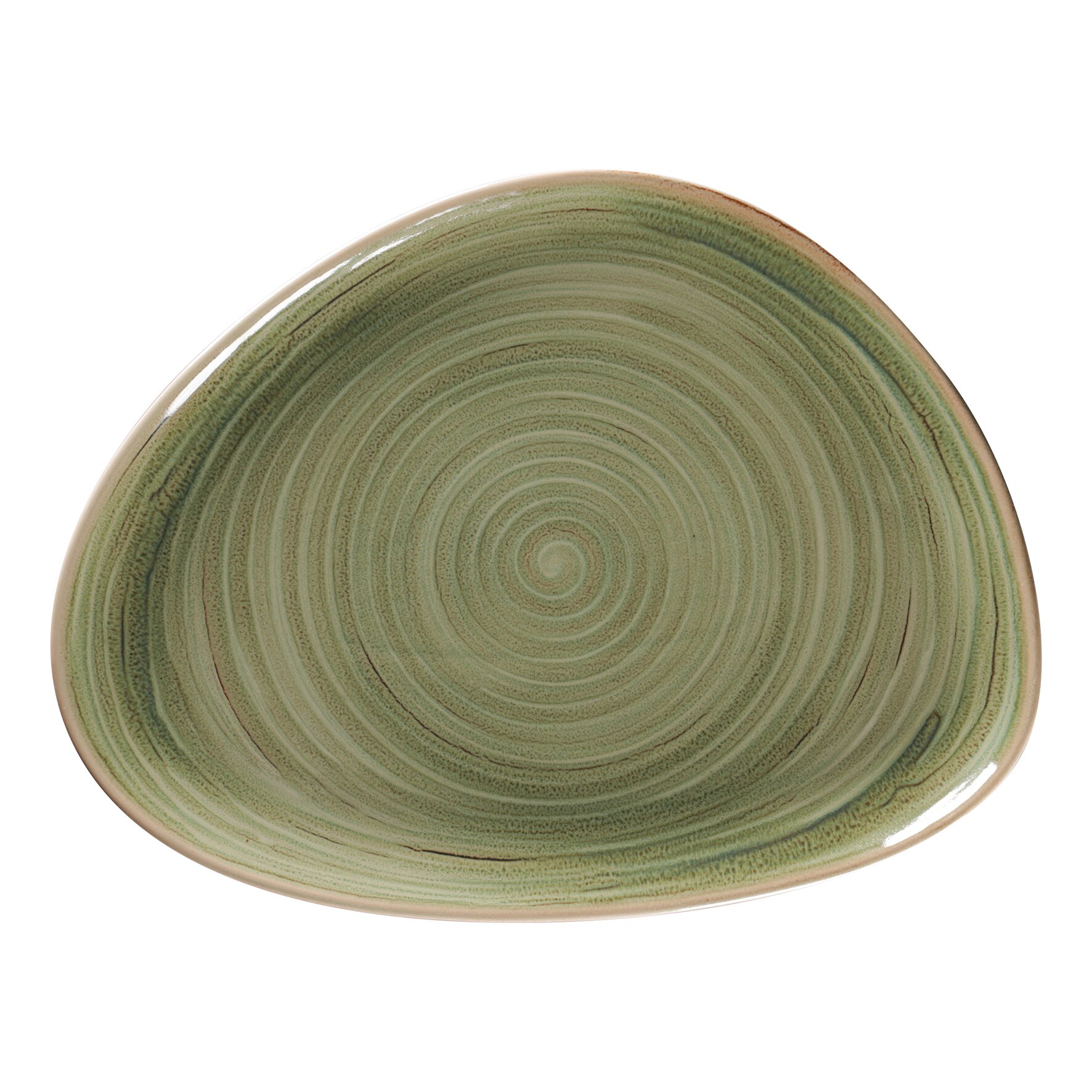 Spot, Teller flach organisch 326 x 250 mm  emerald green
