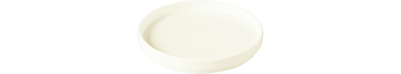Nordic, Teller flach ohne Rand ø 140 mm creme auch als Deckel für Schale NOBW14
