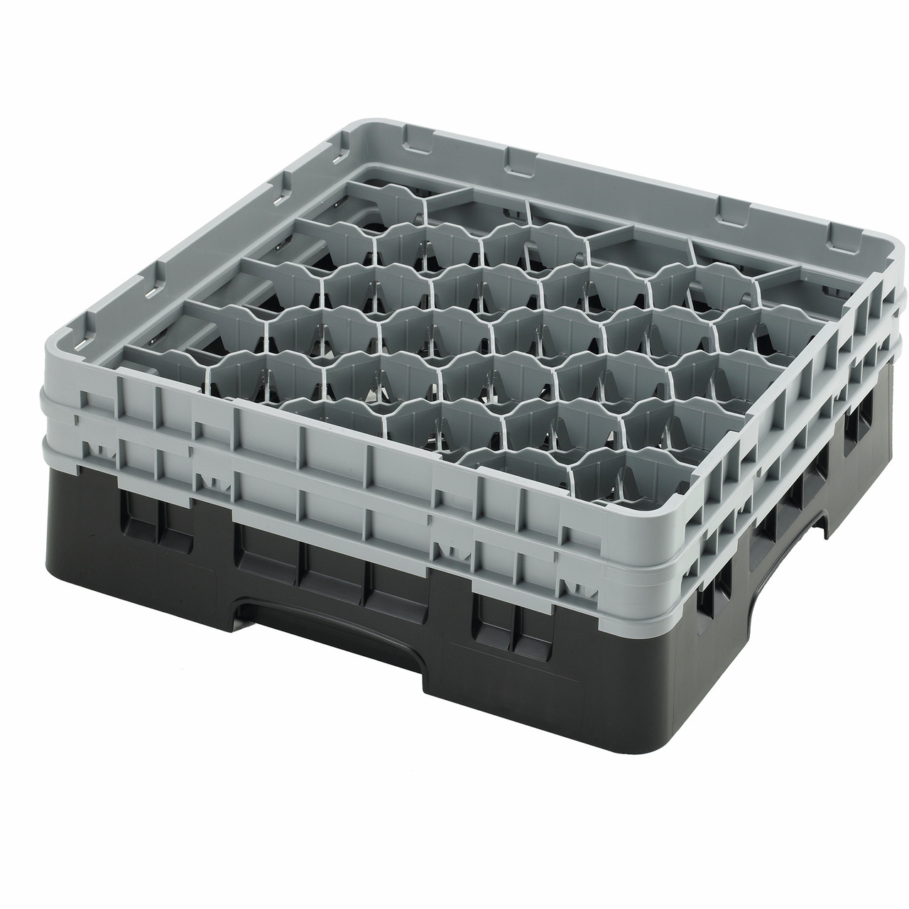 Gläserspülkorb 30 x bis 132 mm Glashöhe 500 x 500 x 184 mm schwarz