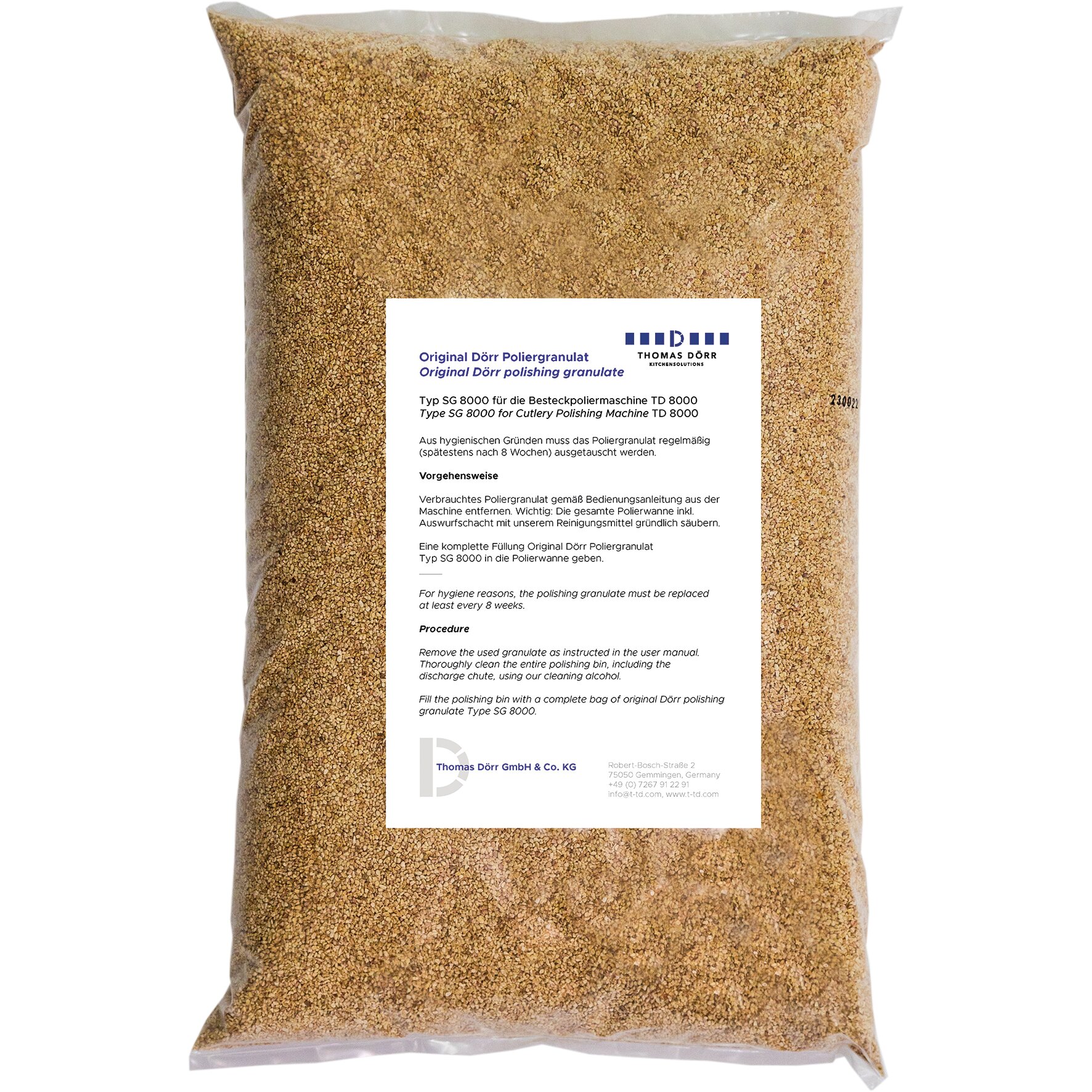 Original Dörr-Poliergranulat SG 8000 für TD 8000 + TD 8000 Fill & Go