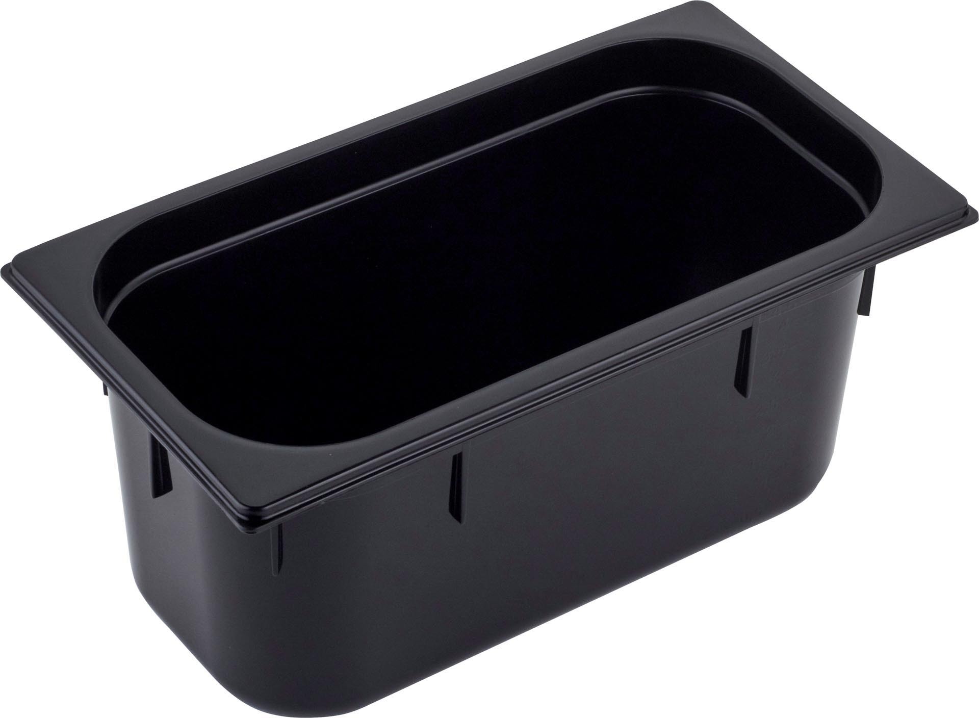 GN Behälter 1/4 Polycarbonat schwarz T: 150 mm 4,9 l
