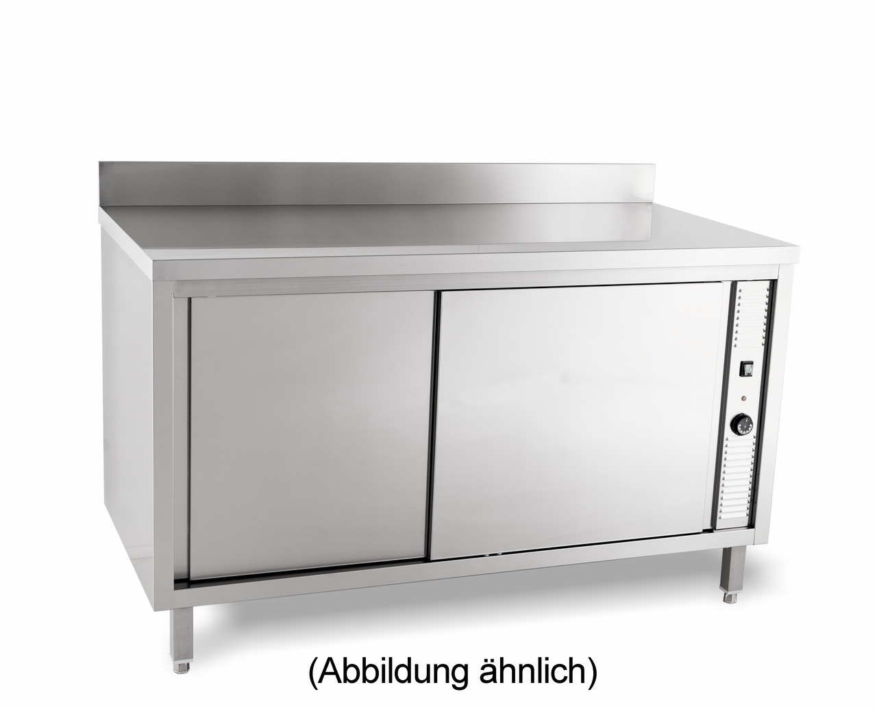 Wärmeschrank mit Schiebetüren mit 50 mm Aufkantung 2000 x 600 x 850 mm