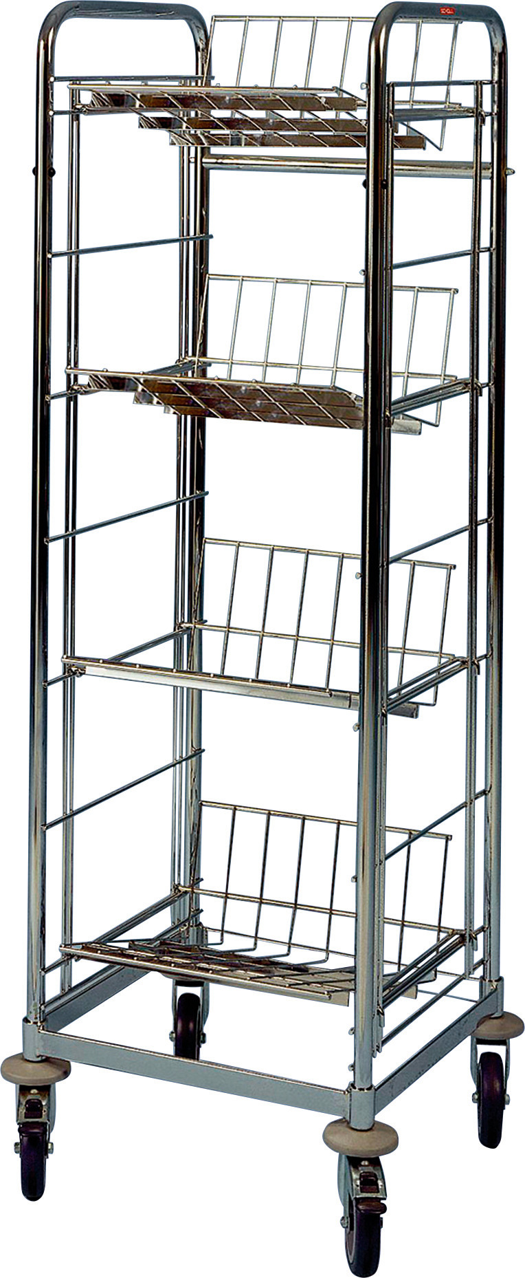 Getränkewagen für 4 Kisten / fahrbar / Auflagerost 415 x 390 mm