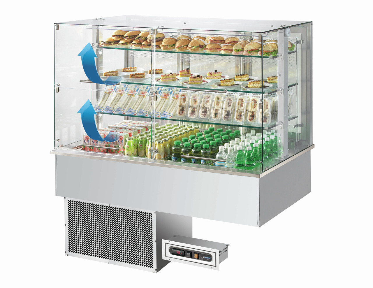 Büfett-Element Bain-Marie Wanne 1169 mm GN 3/1 Vollverkleidung RAL/Edelstahl