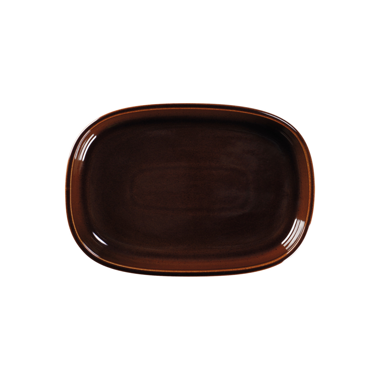 Ease, Platte oval tief 260 x 183 mm / 1,12 l honey brown