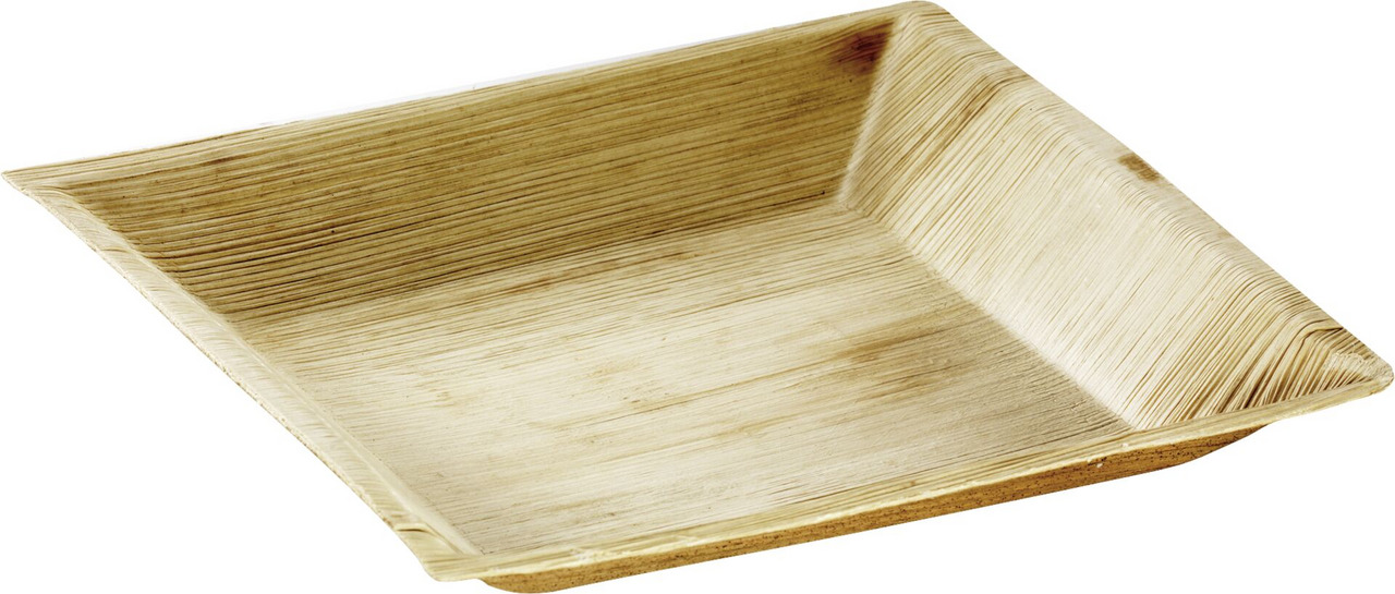 Schale/ Teller quadratisch "Palmblatt" flach (Teller)