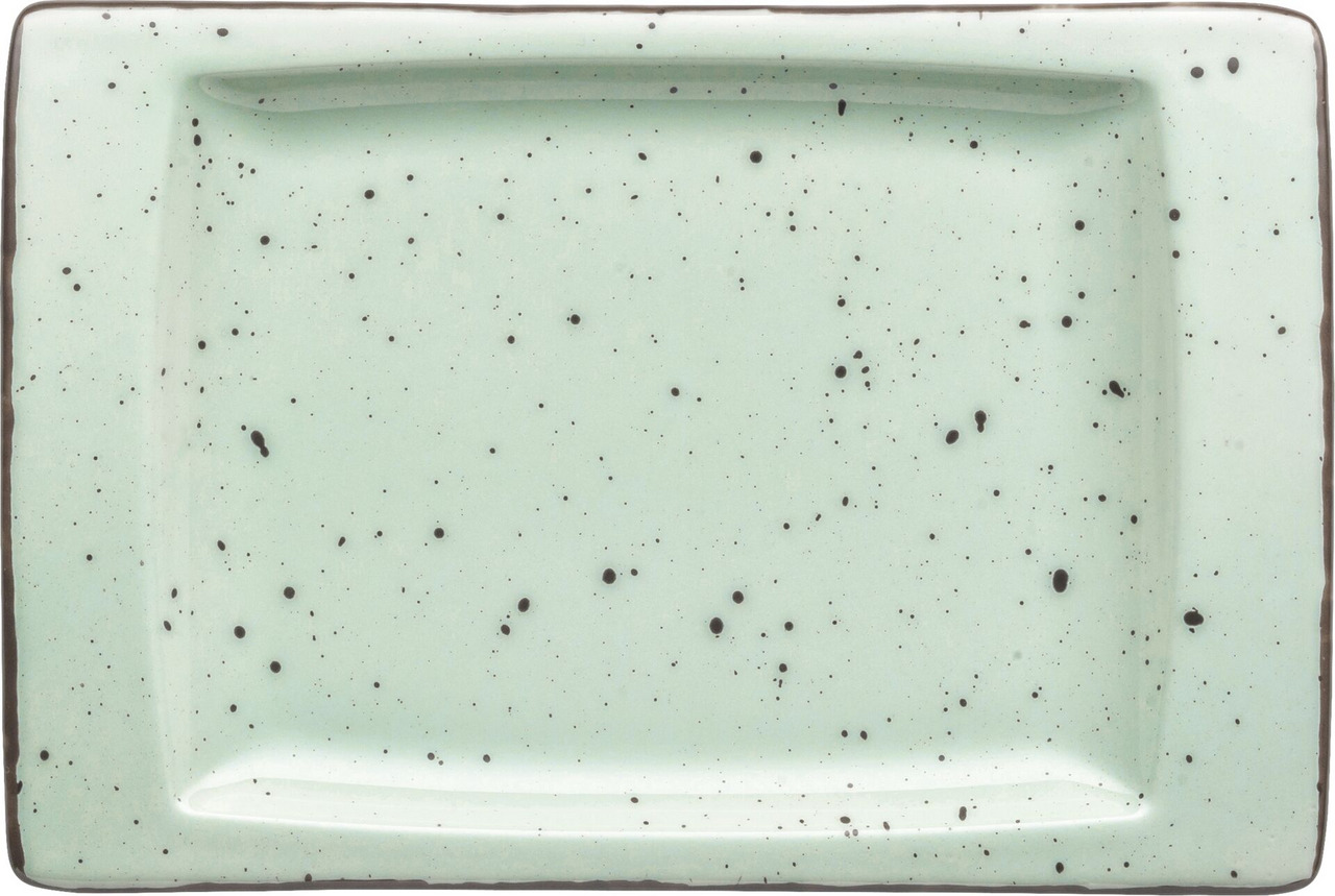 Platte flach eckig "Granja" mint 18 x 12 cm