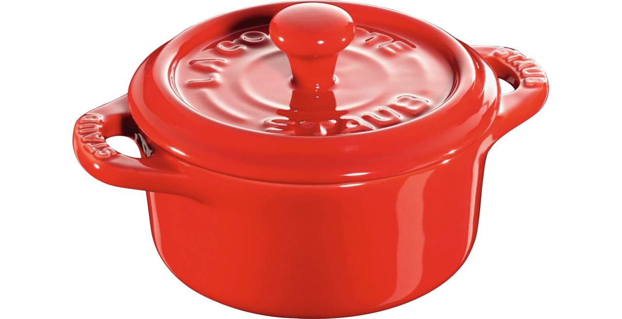 Mini-Cocotte ø 100 mm / 0,20 l Keramik kirschrot