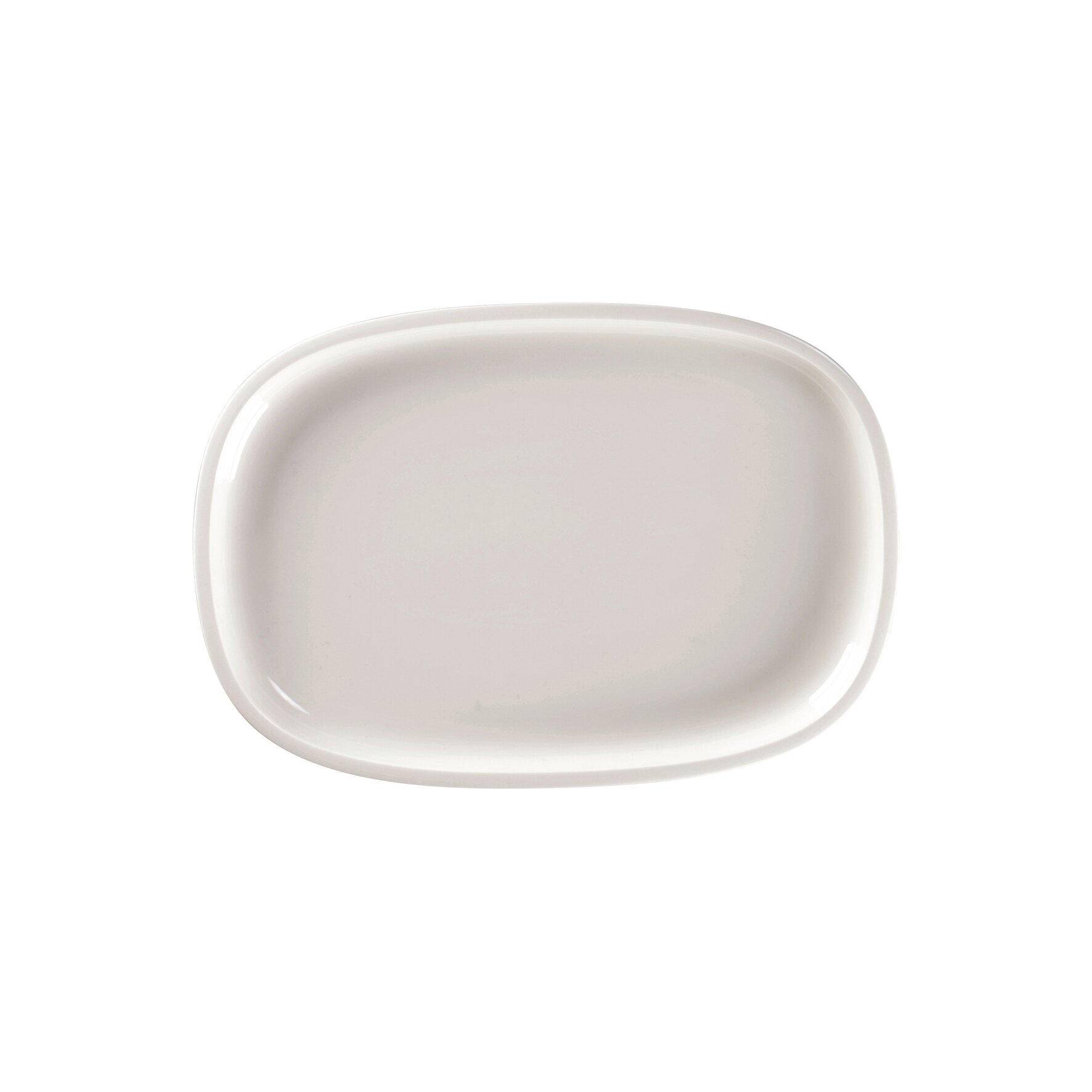 Ease, Platte oval flach 261 x 180 mm weiß