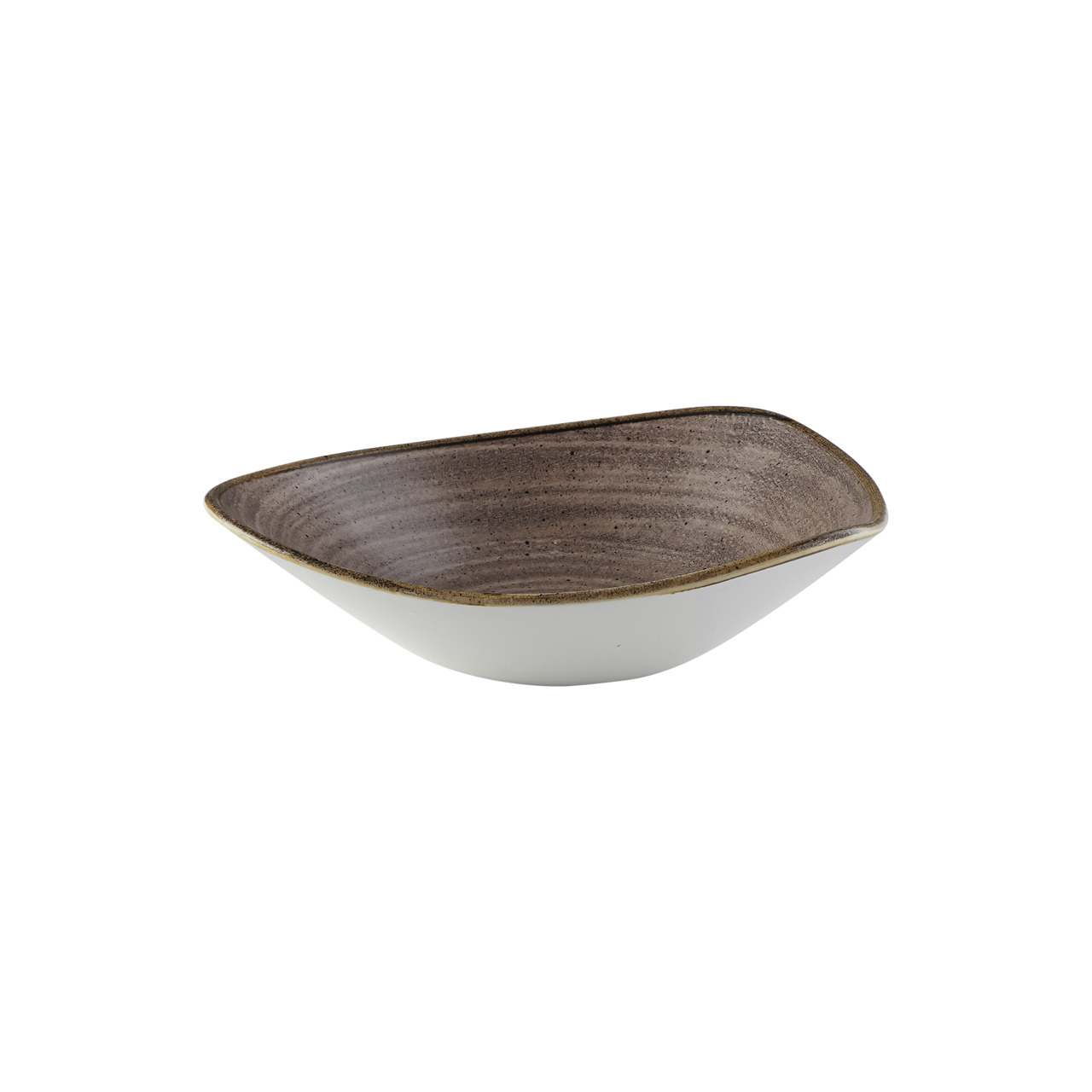 Stonecast Raw, Bowl Lotus dreieckig 235 mm / 0,60 l Brown