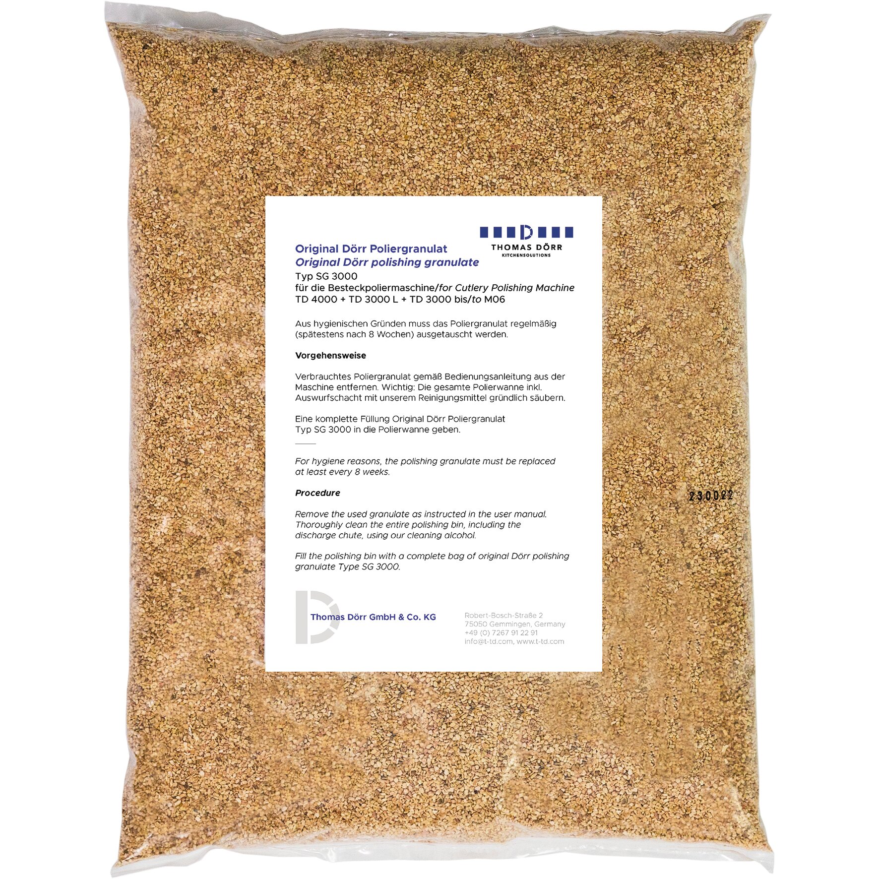 Original Dörr-Poliergranulat SG 2000 für TD 2000