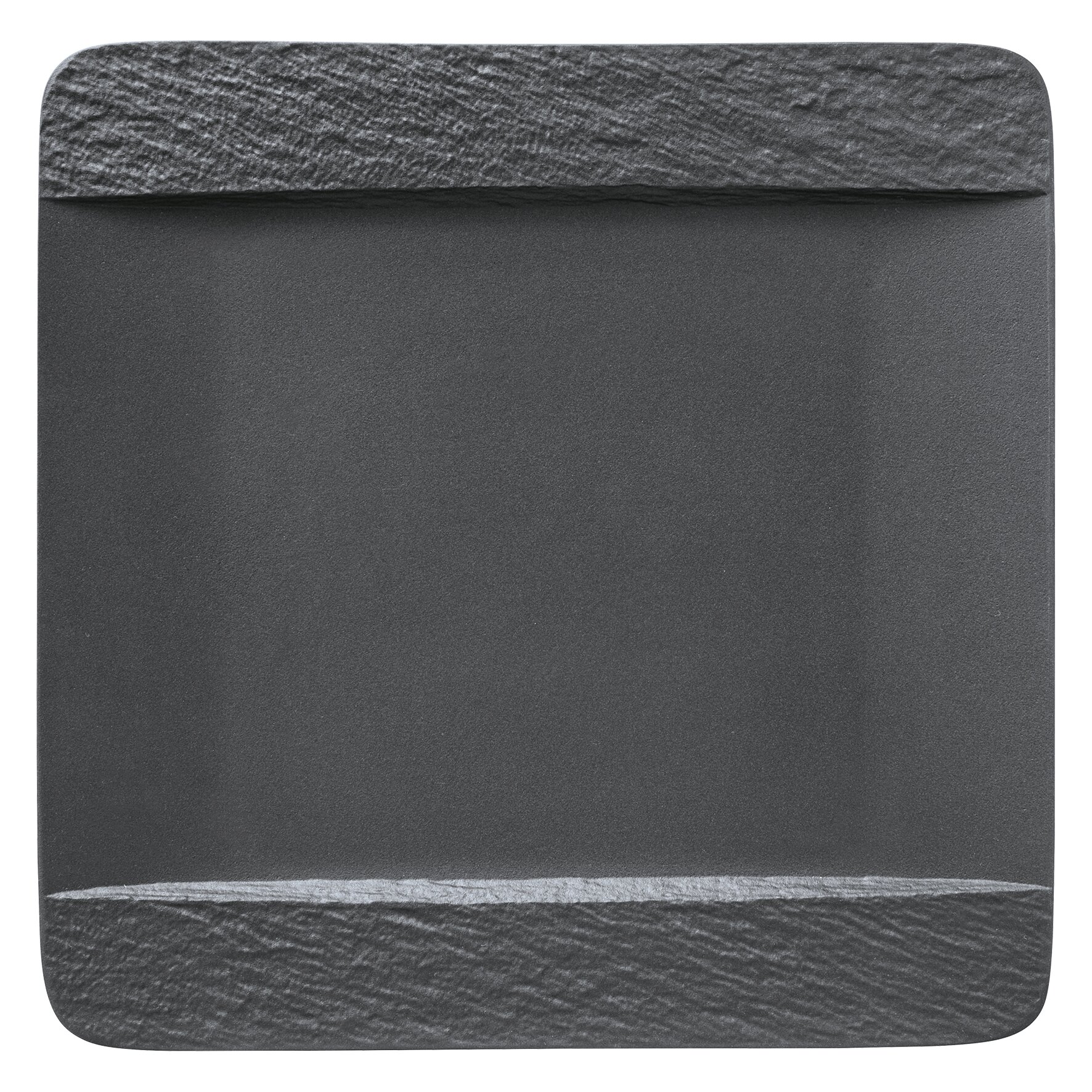 The Rock Black Shale, Teller quadratisch 280 x 280 mm schwarz