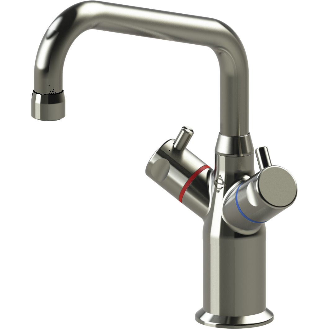 Einloch-Zweigriff-Mischbatterie 1/2" mit HU-Auslauf/Ausladung 250 mm