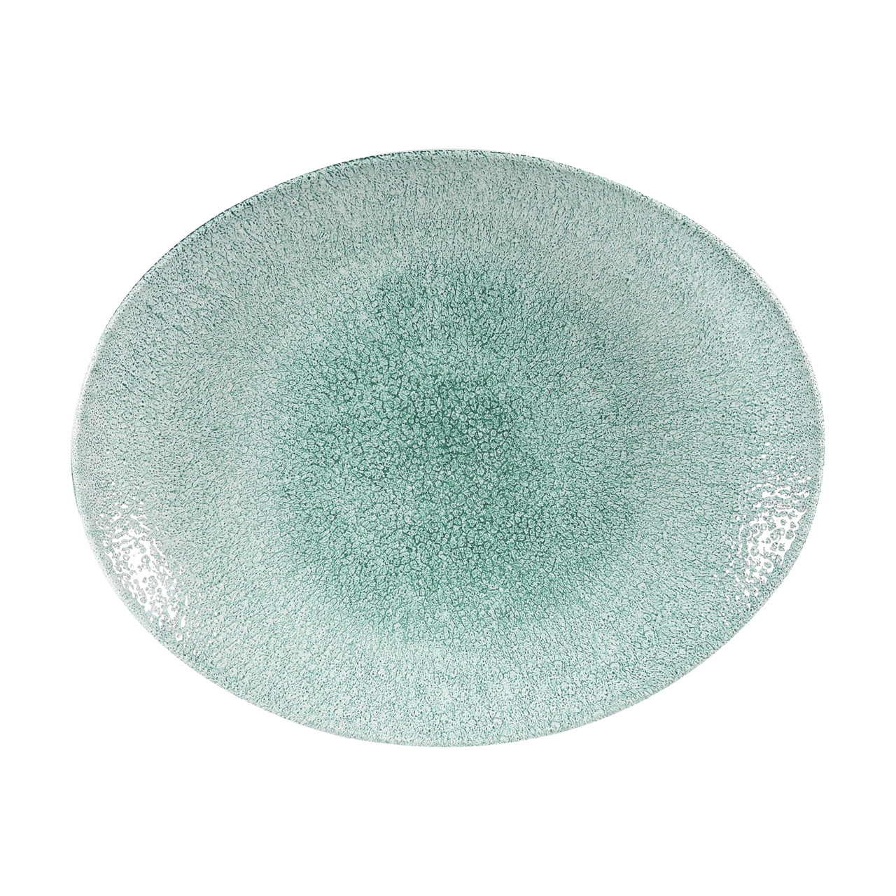 Studio Prints Raku, Coupeteller Orbit oval 317 x 255 mm Jade Green