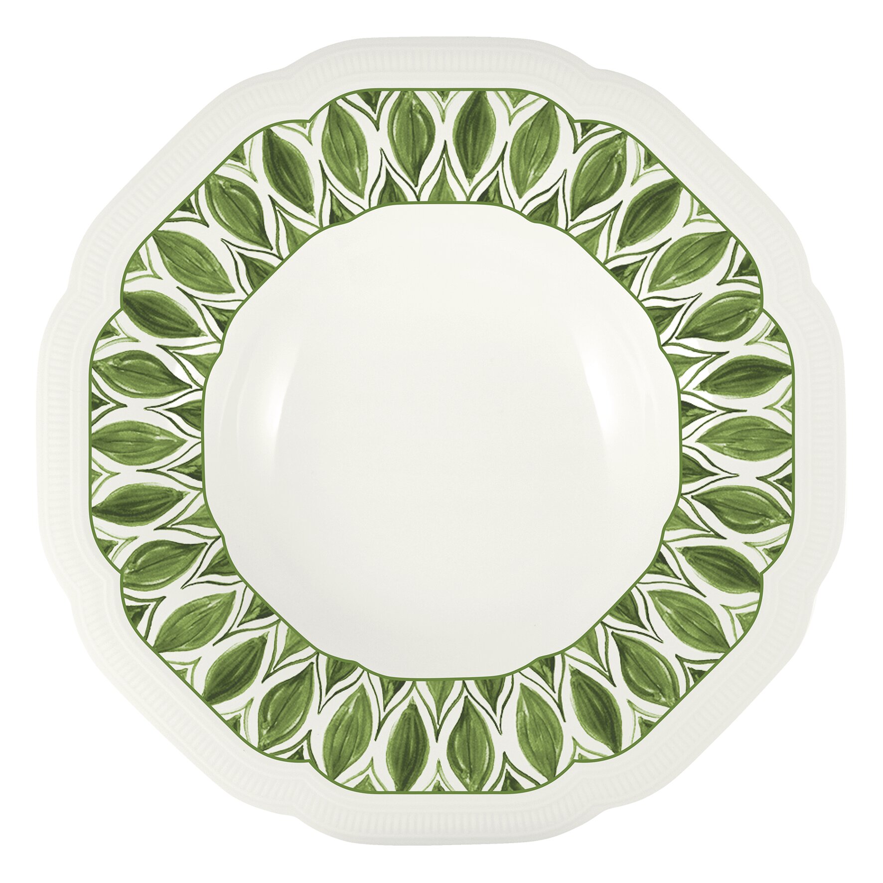 Floral Charm, Coupteller tief rund mit Relief ø  275 mm / 0,75 l green