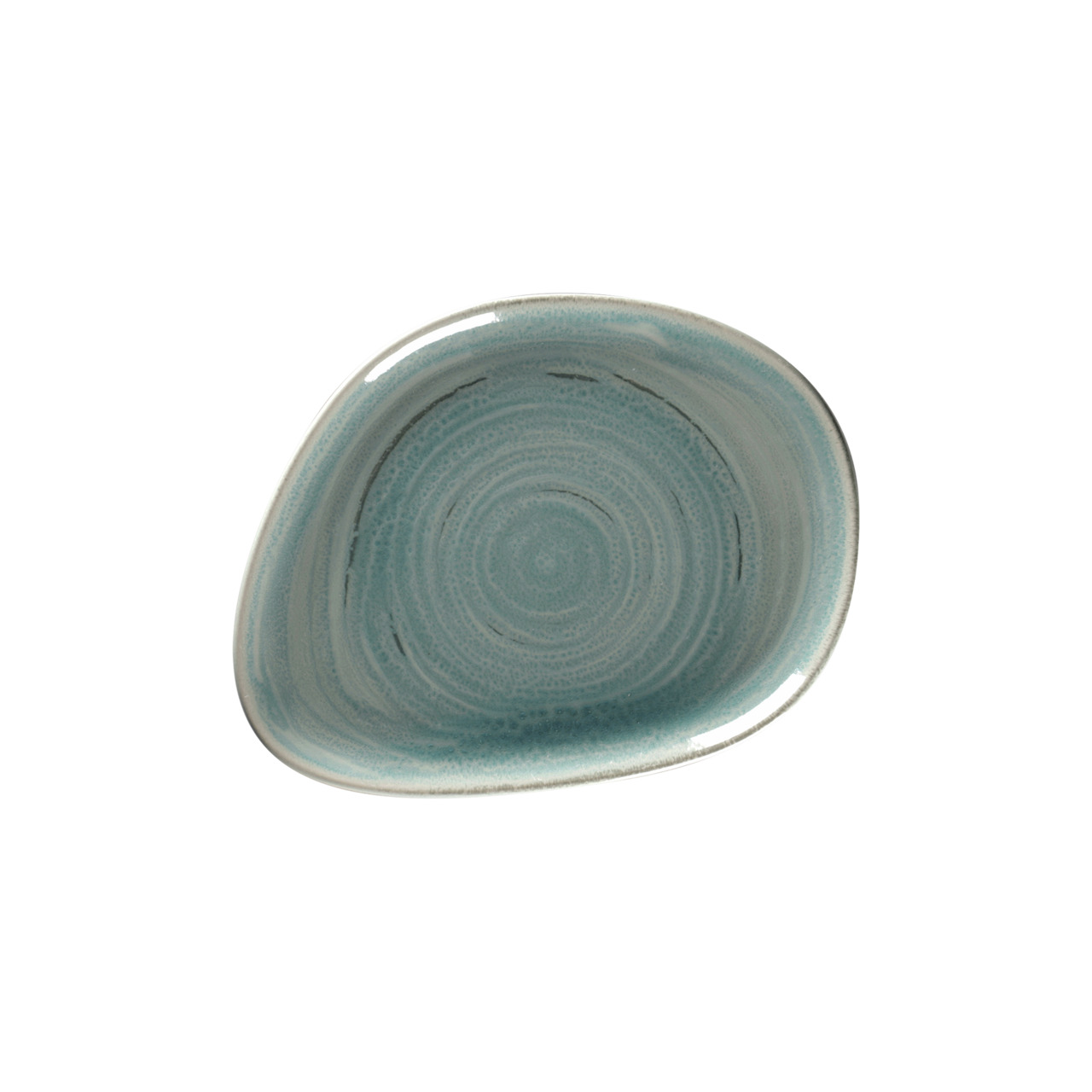 Spot, Teller flach organisch 219 x 165 mm sapphire blue