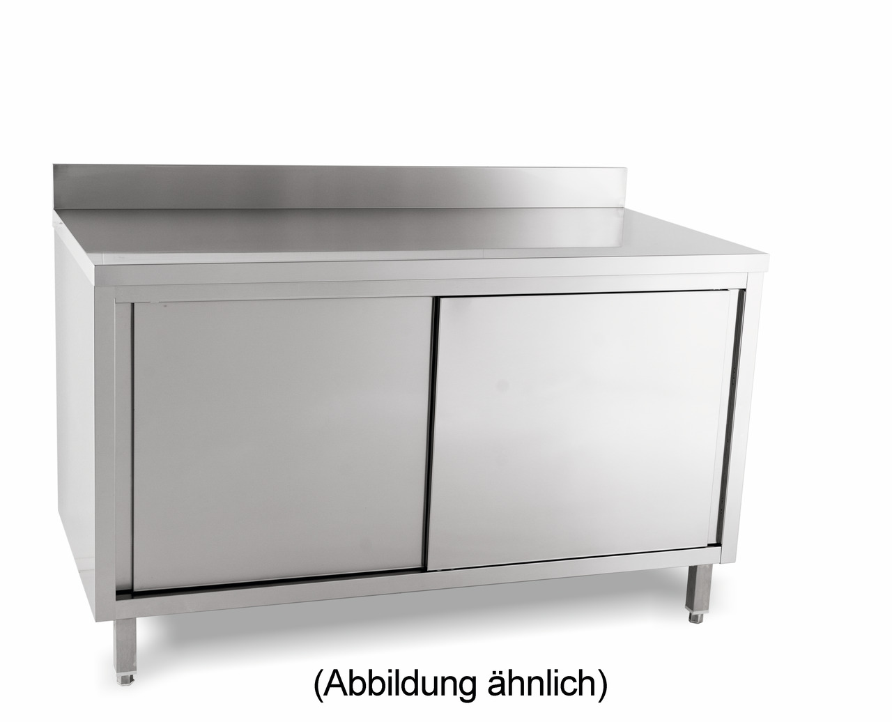 Arbeitsschrank mit Schiebetüren mit 50 mm Aufkantung 1400 x 700 x 850 mm