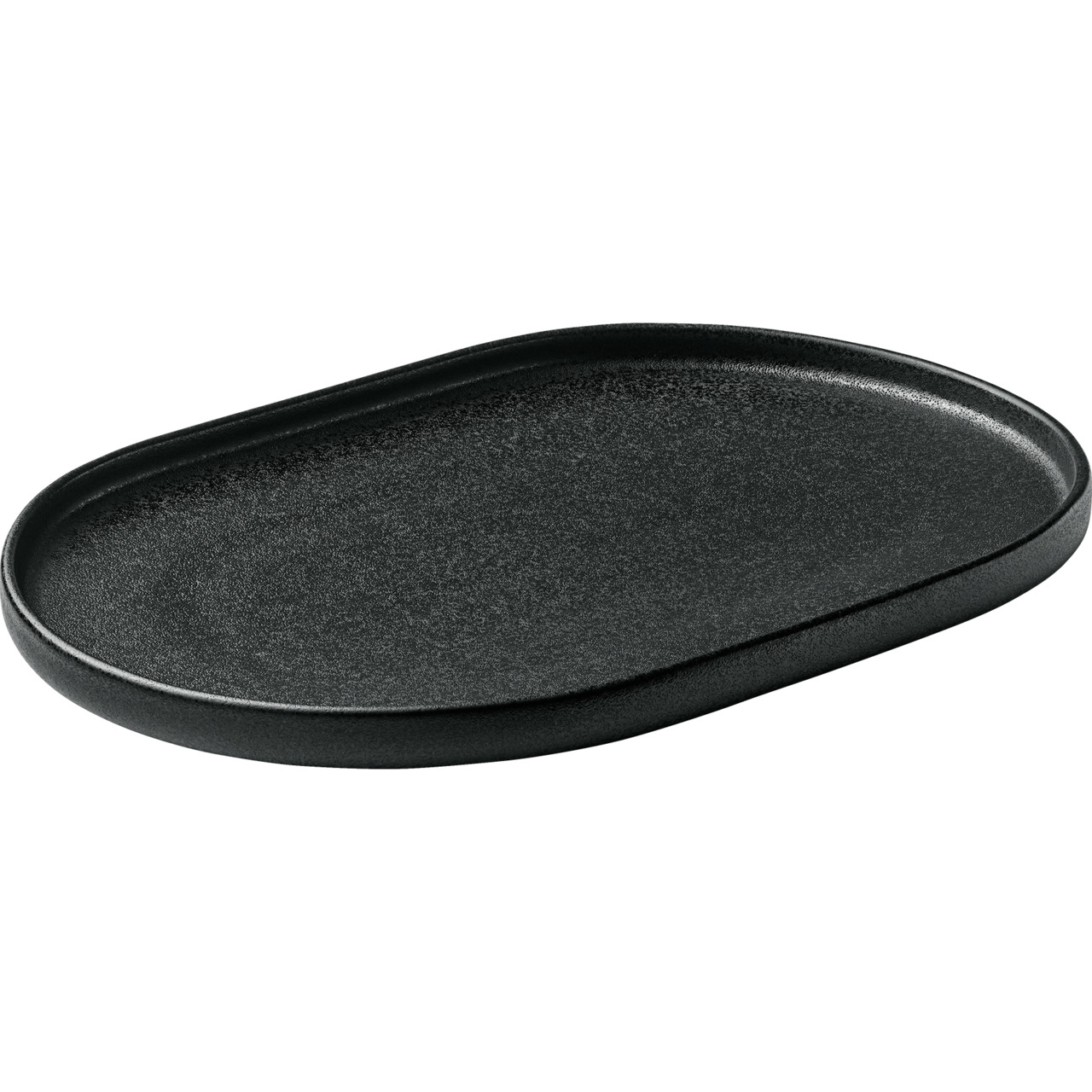 Nara, Platte oval 300 x 200 mm schwarz