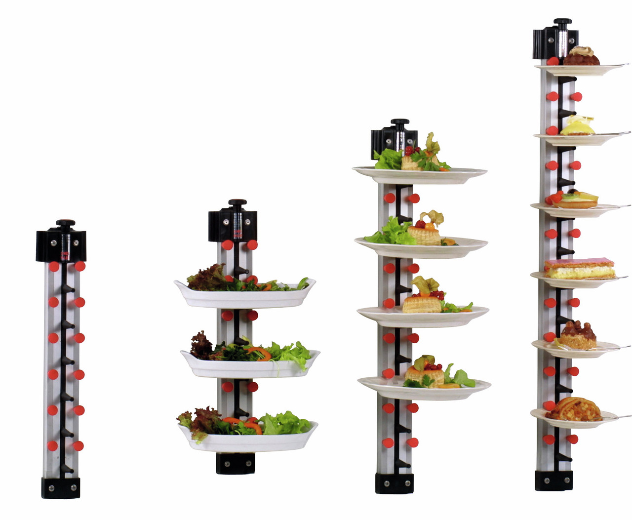 Tellerstapelsystem PLATE MATE, Wandmodell bis 9 Teller / H=770 mm