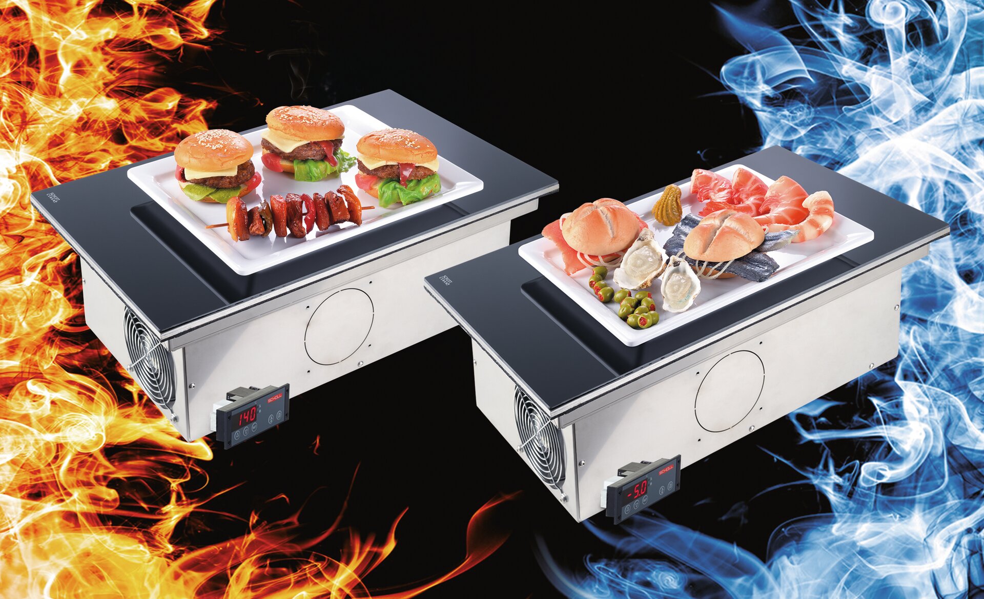 Heiß-Kalt-Platte CP 1325 / 4 x GN 1/1 / CNS