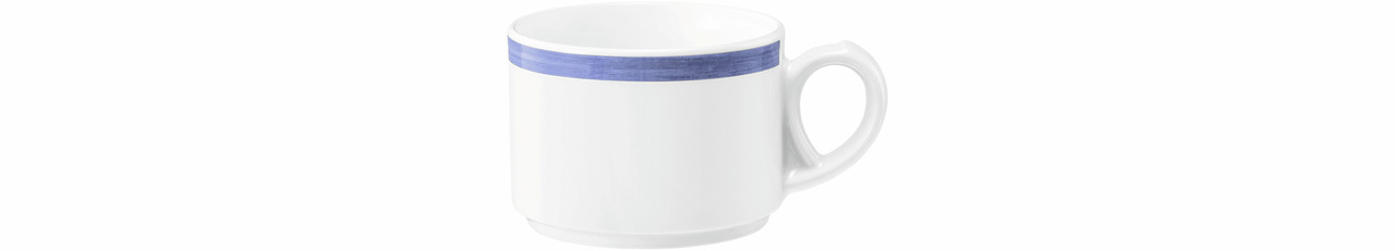 Community, Kaffeetasse ø 77 mm / 0,18 l Pinselband blau