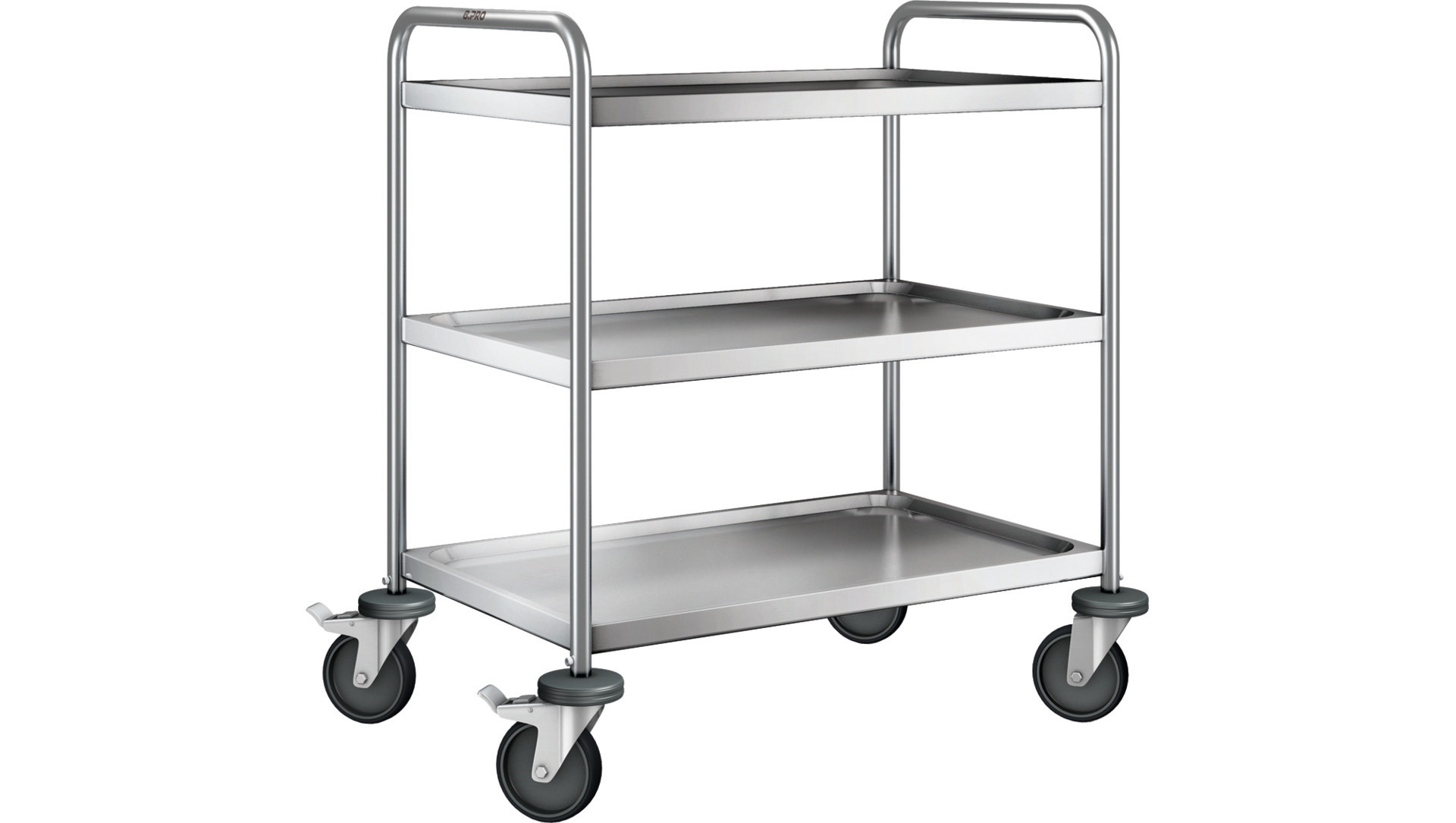 Servierwagen 3 Borde / 800 x 500 mm / mit Rollen stahlverzinkt/Tragkraft 120kg