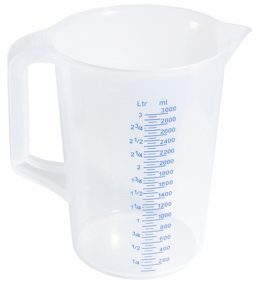 Messbecher 3,00 l milchig-transparent