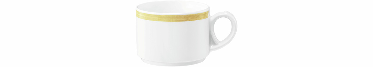 Community, Kaffeetasse ø 77 mm / 0,18 l Pinselband ocker