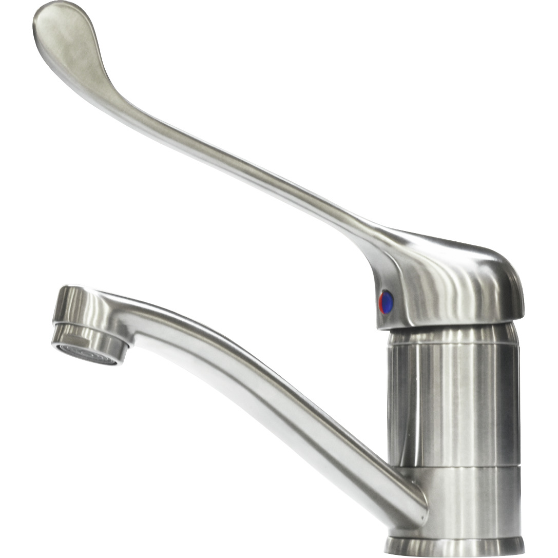 Einhebel-Einlochb. 1/2"/ kurzer Auslauf/ langer Hebel/Ausl.140 mm/Höhe 60 mm