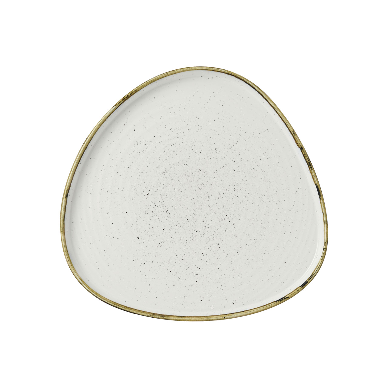 Stonecast, Teller Chefs dreieckig Walled 260 mm Barley White