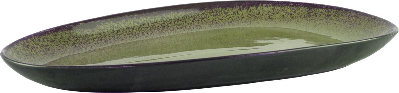 Porzellanserie "Spices" Green Pepper Platte oval 38,5x20,5