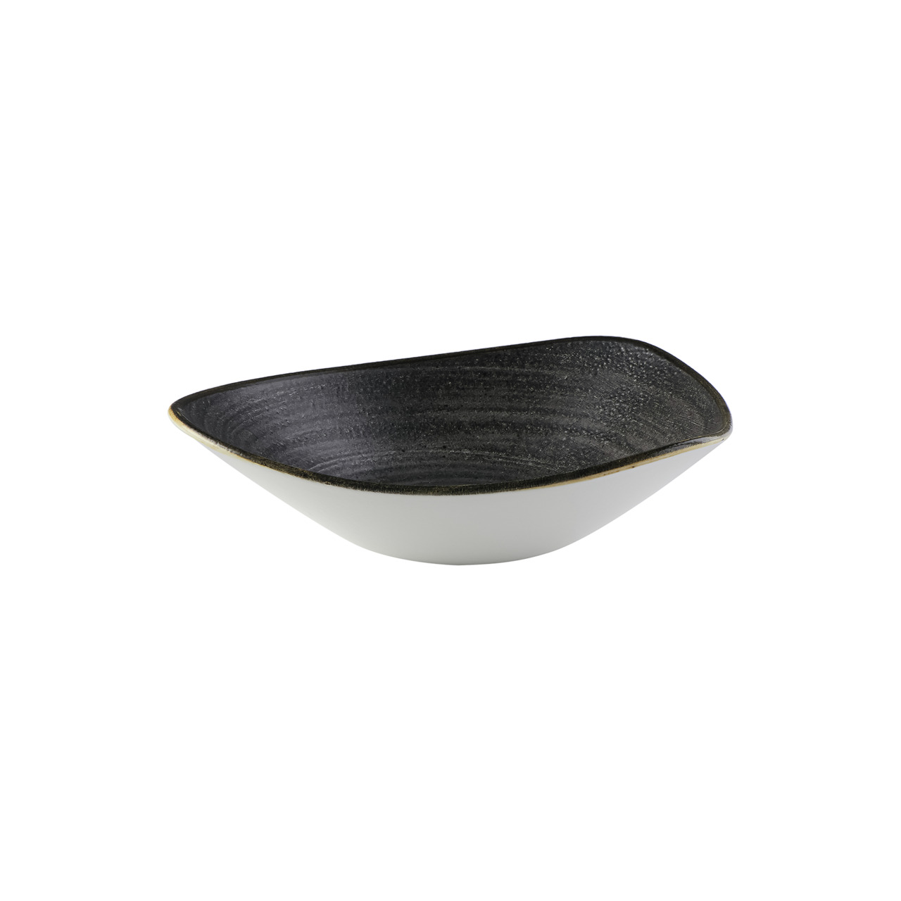 Stonecast Raw, Bowl Lotus dreieckig 235 mm / 0,60 l Black