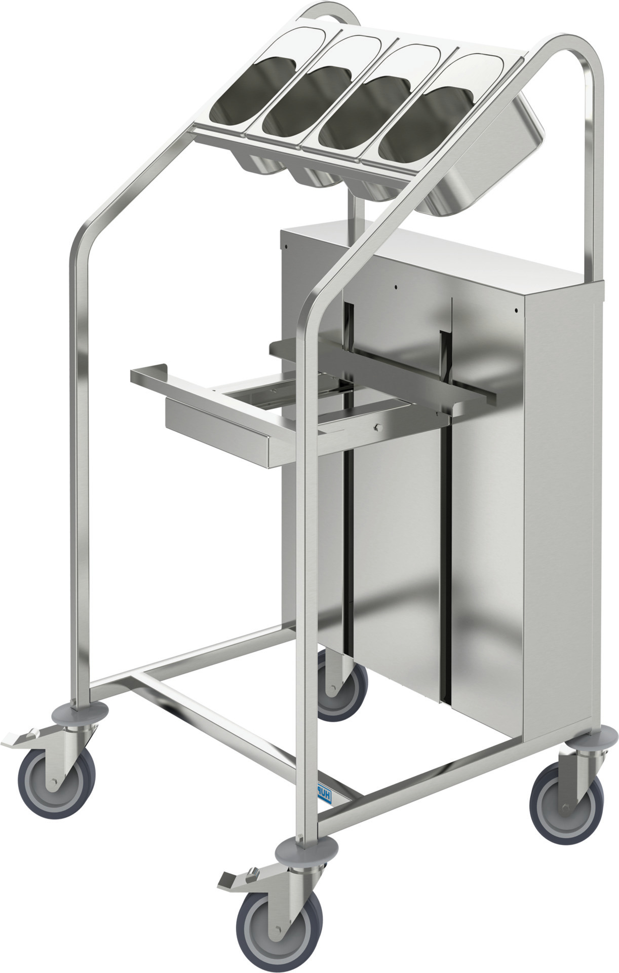 Besteckspender mit Hustenschutz / Stapelhöhe 600 mm