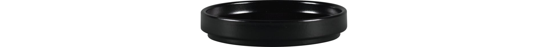 Nordic, Teller flach ohne Rand / Deckel ø 119 mm schwarz für NOBW12