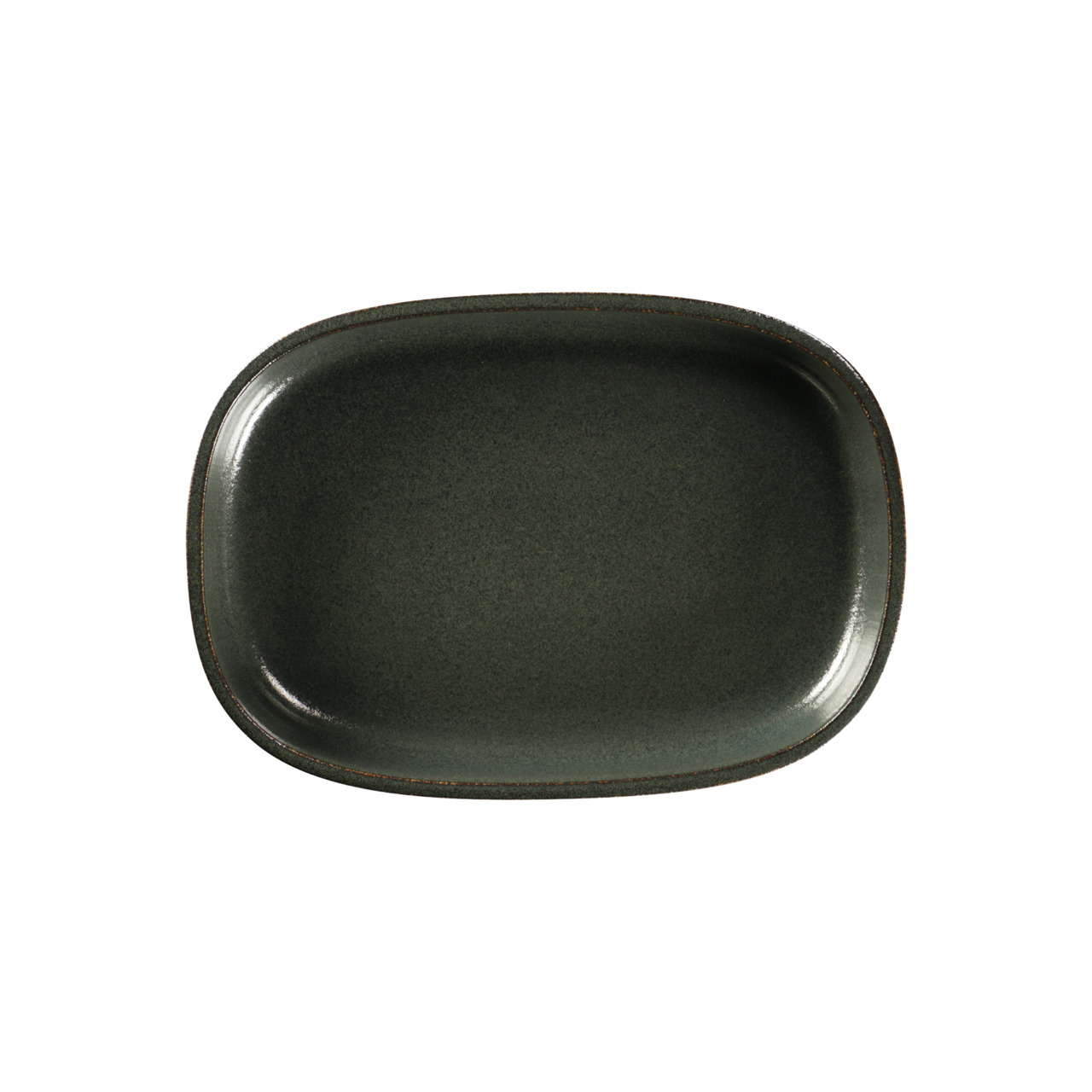 Ease, Platte oval tief 260 x 183 mm / 1,12 l caldera green