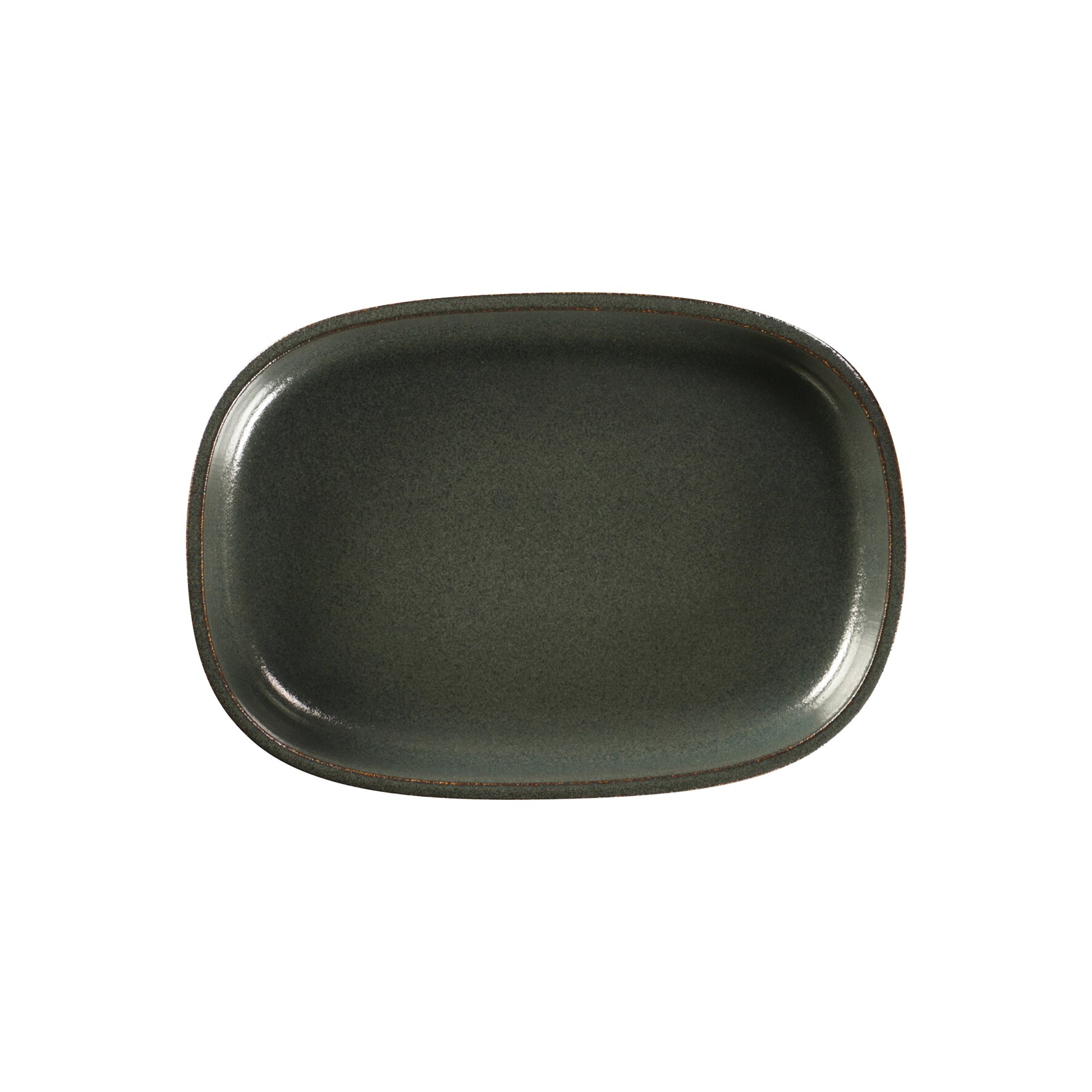 Ease, Platte oval tief 260 x 183 mm / 1,12 l caldera green