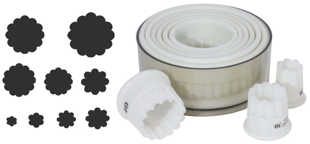 Ausstechersatz aus weißem Exoglass ø 100 mm / hitzeresistent bis +160°C