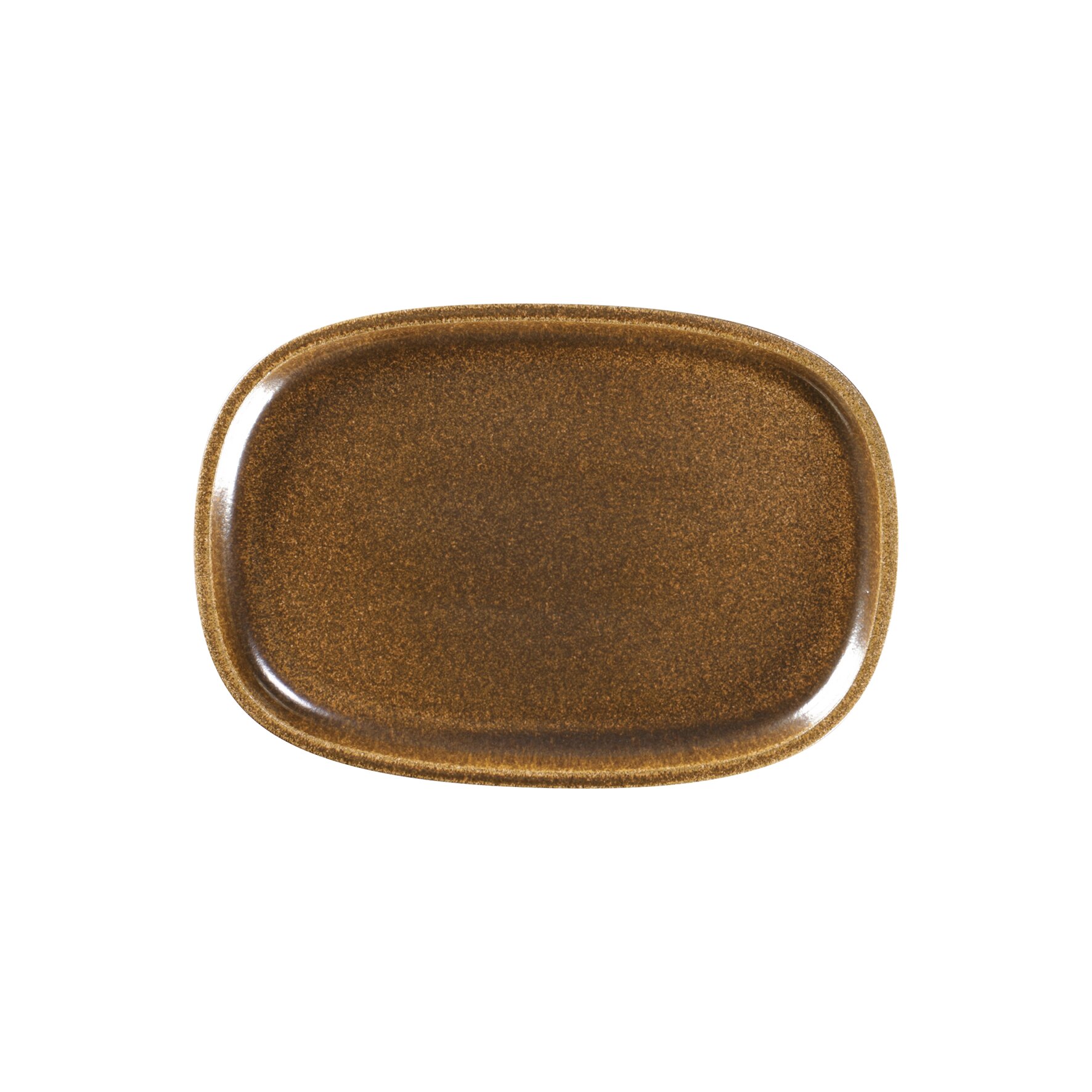 Ease, Platte oval flach 261 x 180 mm rust brown