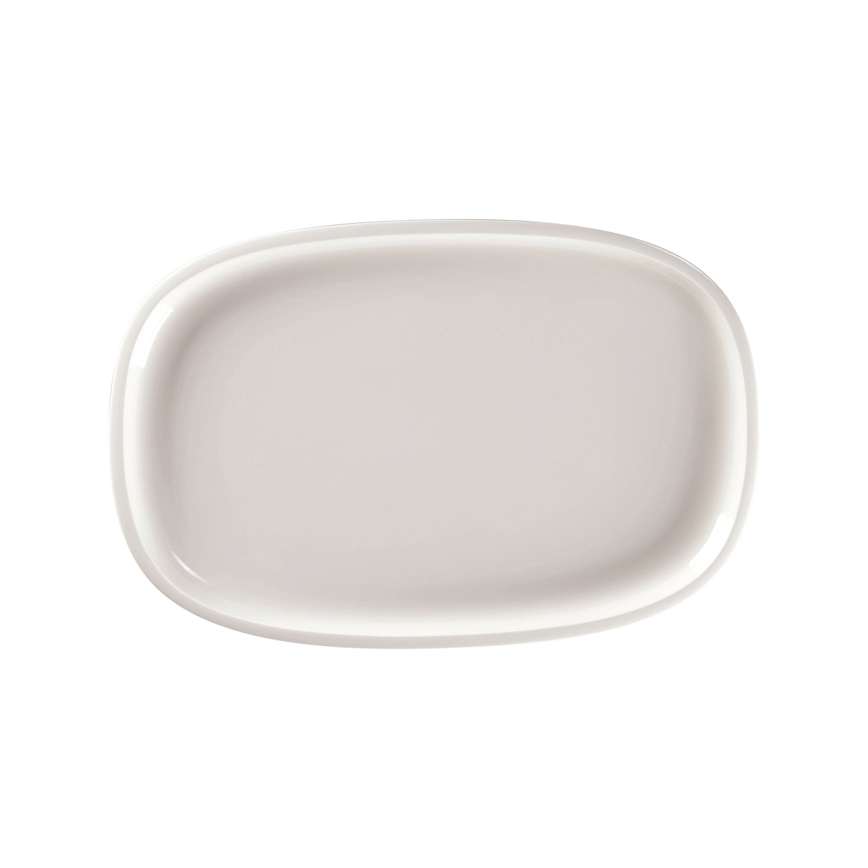Ease, Platte oval flach 302 x 200 mm weiß