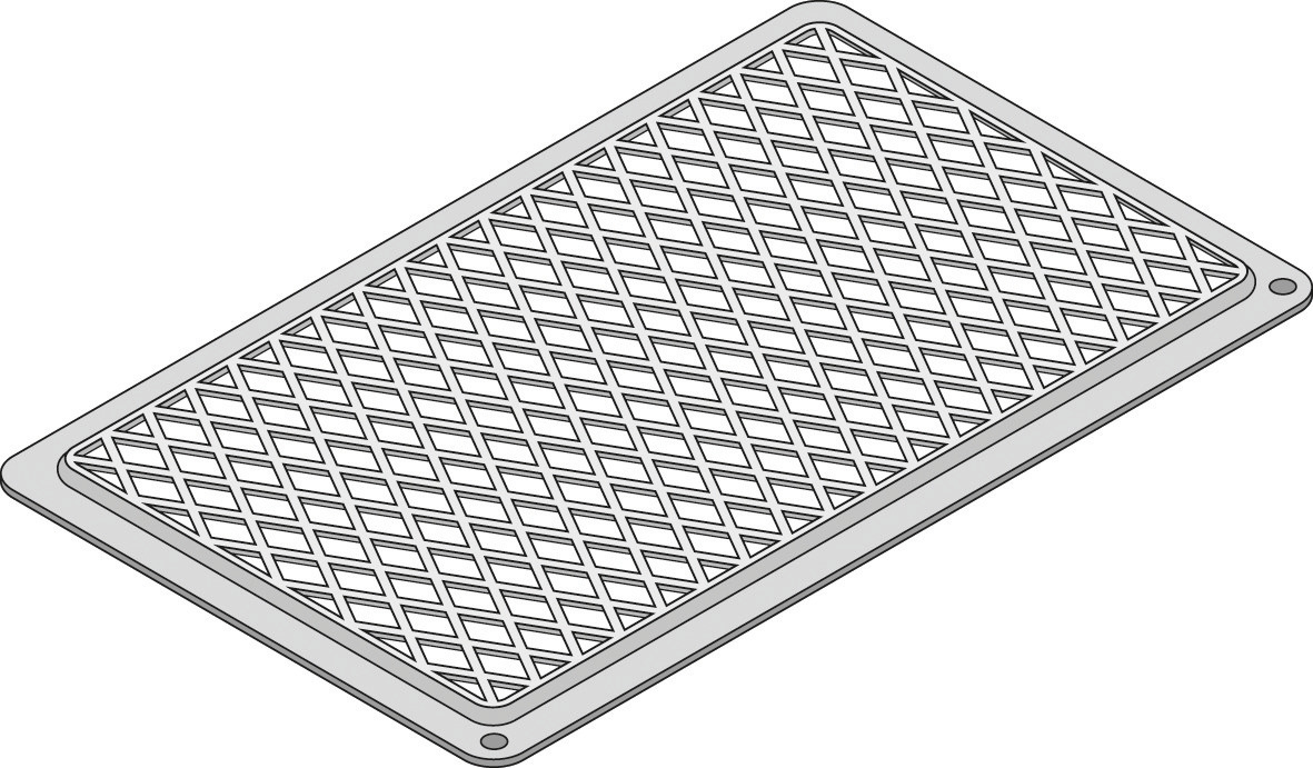 Kreuz- und Streifen-Grillrost GN 1/2 / 325 x 265 mm / TriLax
