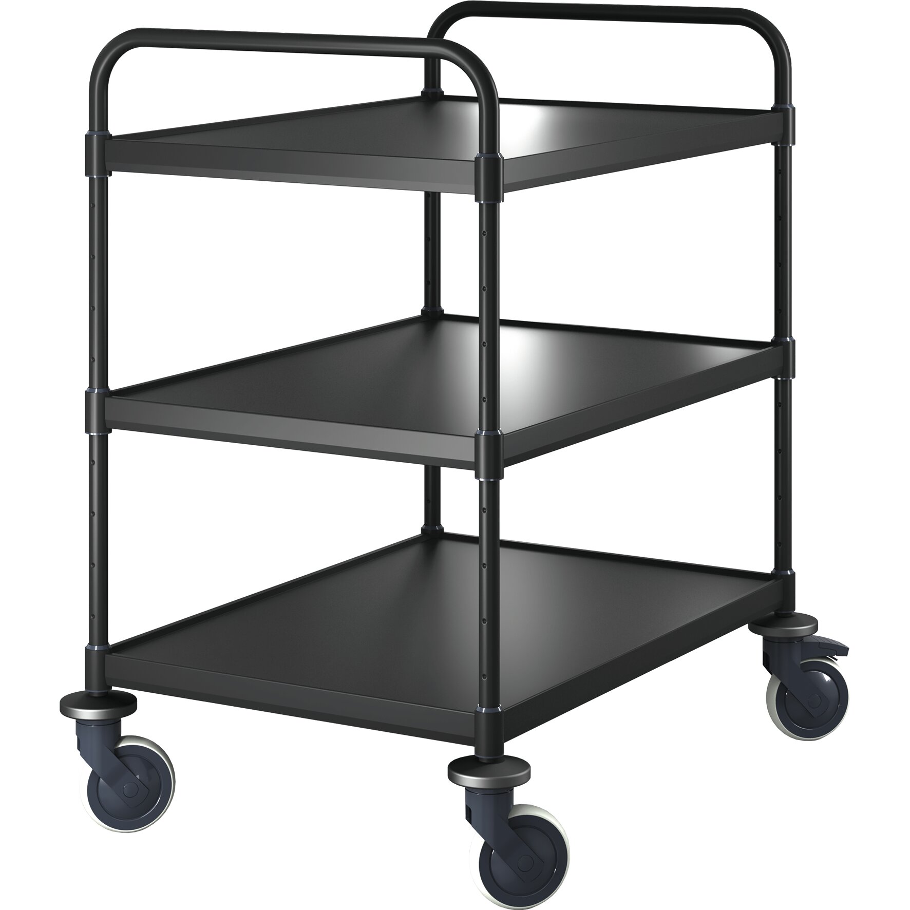 Servierwagen VarioCart 3 Borde / 800 x 600 mm schwarz